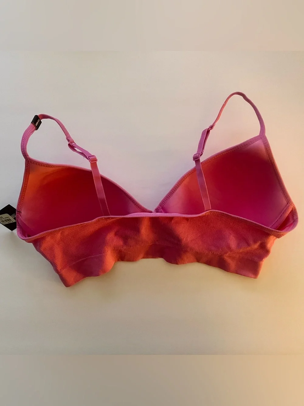Steve Madden Pink Bralette XL Seamless Adjustable Straps Wireless New With Tags
